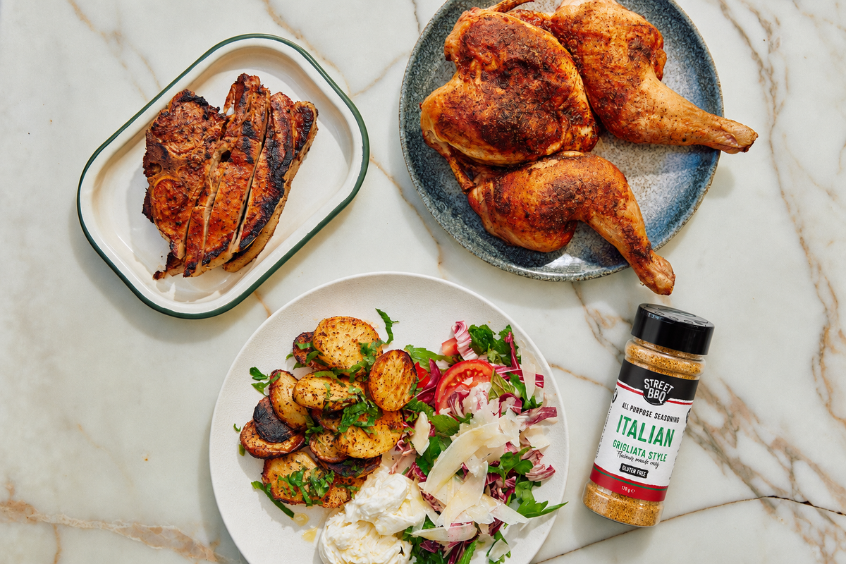 Street BBQ Italian Butterflied Free Range Chicken